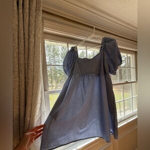 Blue Gingham Kids Dress